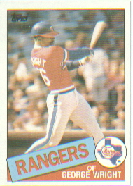 1985 Topps Baseball Cards      443     George Wright